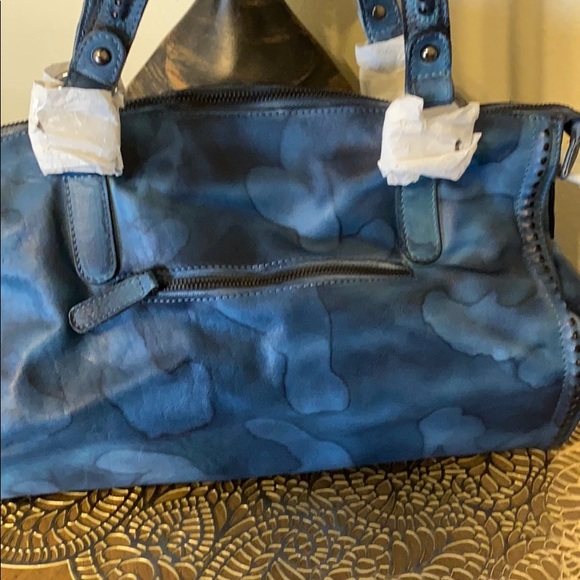 Genuine leather Blue shoulder / Crossbody bag